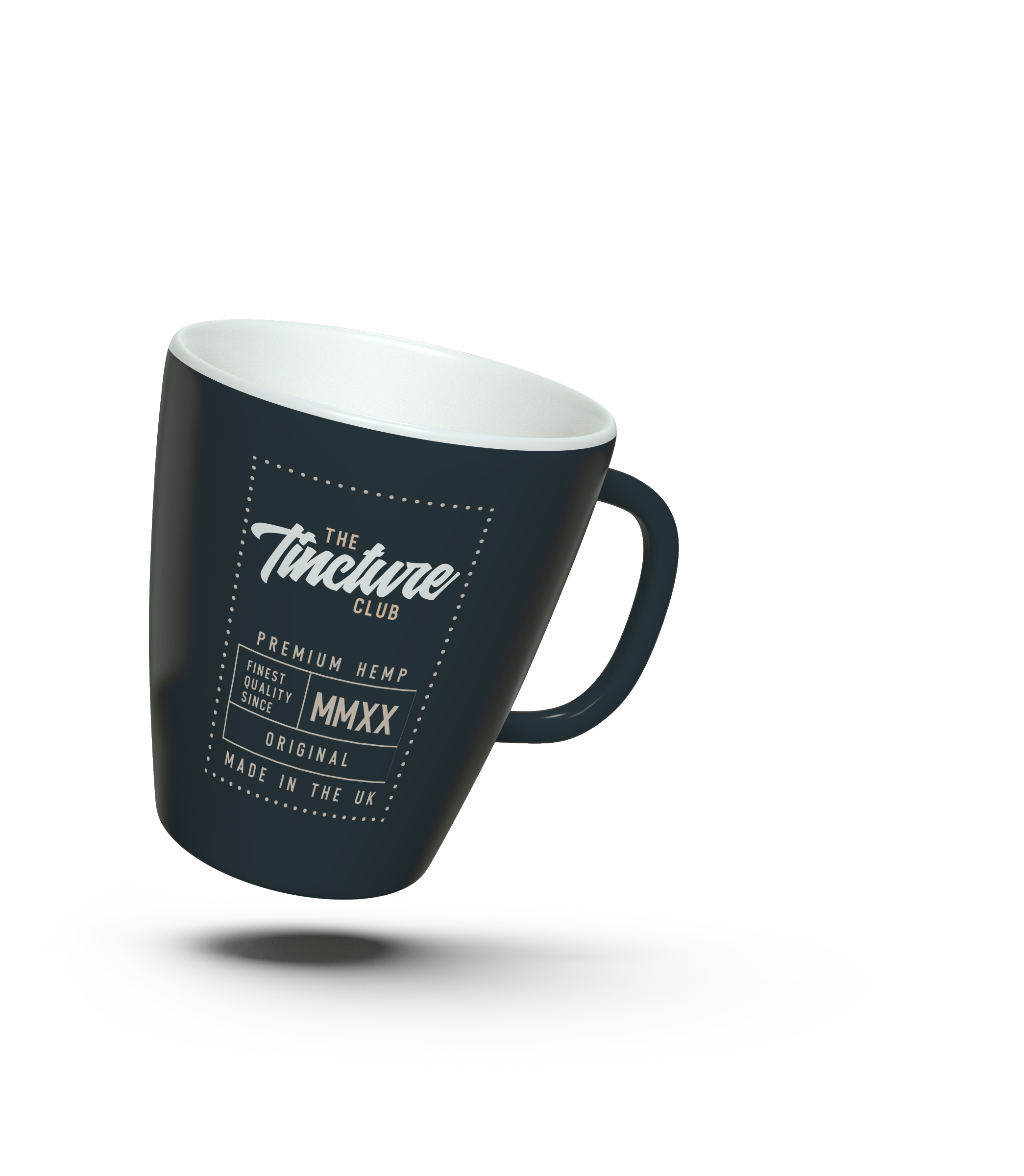 A mug branding design for The tincture club at Cardboard Creative